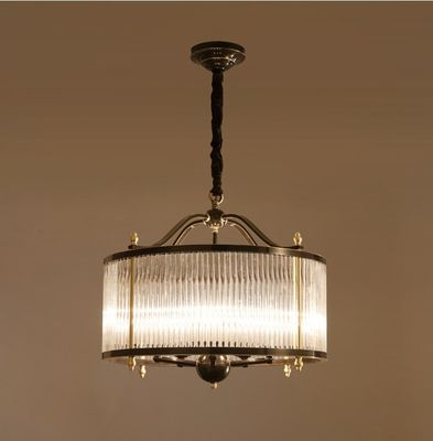 2700k To 6500k Clear Glass Drum Chandelier