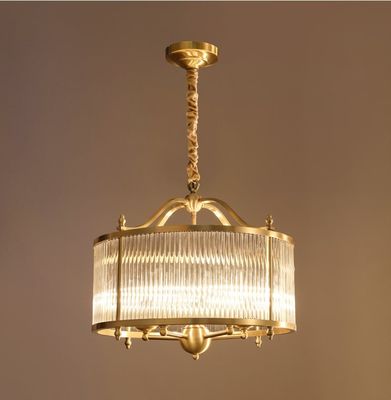 2700k To 6500k Clear Glass Drum Chandelier