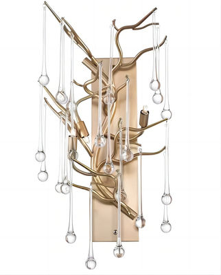 K9 Clear Crystal Drop Metal Wall Sconce L280*W220*H460