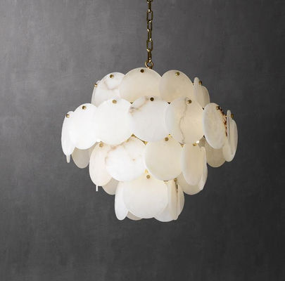 Modern Lighting Fixtures Luxury Restaurant Bar Indoor Large Marble Chandelier For Living Room Simple Alabaster Chandelier D60CM