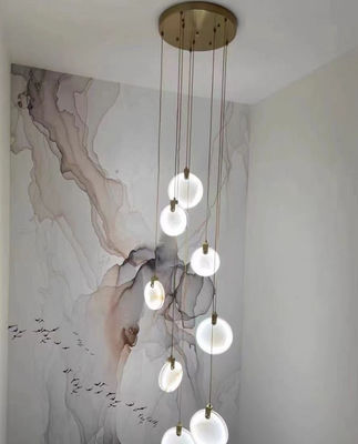 Spanish Modern Art Design Stair Hotel Villa Decoration Gypsum Ceiling Light Lighting