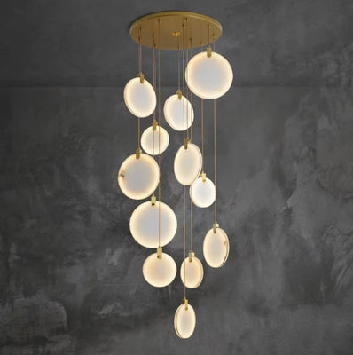 Spanish Modern Art Design Stair Hotel Villa Decoration Gypsum Ceiling Light Lighting