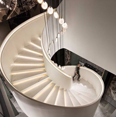 Spanish Modern Art Design Stair Hotel Villa Decoration Gypsum Ceiling Light Lighting