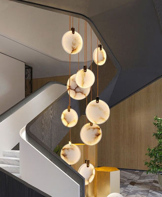 Spanish Modern Art Design Stair Hotel Villa Decoration Gypsum Ceiling Light Lighting