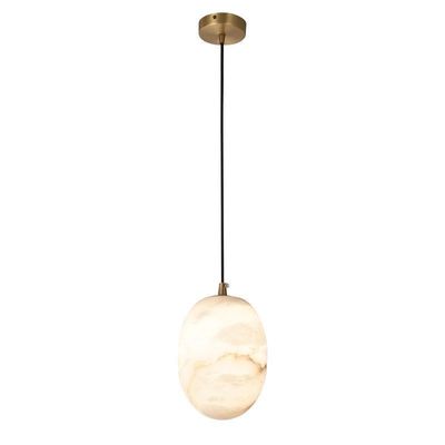 Modern Design Indoor Hanging Decoration Dining Room Villa Living Room Kitchen Island Brass Restaurant Alabaster Chandelie
