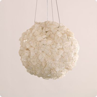 Contemporary Design Kitchen Island Ball Hanging Lamp Small Natural Rock Decoration Chandelier