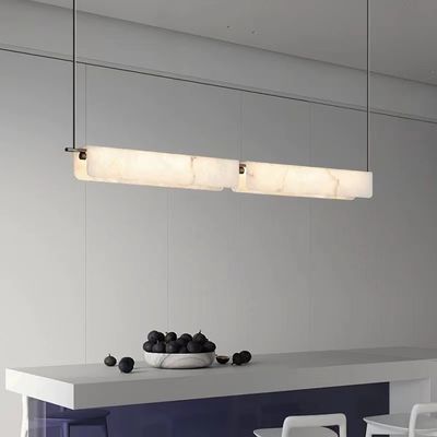 Linear Marble Pendant Light Modern Home Decor Restaurant Chandelier Customized Luxury Alabaster Lamp