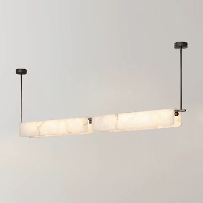 Natural Spanish Marble Copper Chandeliers Creative Luxury LED Dimmable Light for Restaurant Hotel Bar Available in Middle Sizes