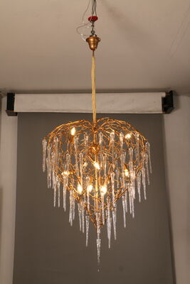Multi-Tier Oversized Crystal Chandelier Grand Foyer Pendant Light Luxury Hotel Ballroom Ceiling Lighting