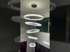 مصباح معلق حديث مخصص محفز كريستال حلقة ثريا