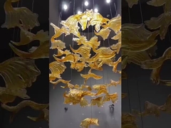 ديكور الداخلية الشمعة الفندق فيلا السلالم الزجاجي LED Pendant Light
