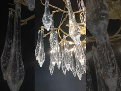 فرع شجرة سيراميك بتلات زهرة الماغنوليا البيضاء الحديثة مصباح قلادة LED مشروع مصباح قلادة لغرفة المعيشة