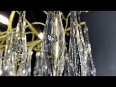 مشروع مصباح معلق LED على شكل فرع شجرة من السيراميك بتلات زهرة الماغنوليا البيضاء الحديثة