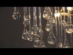 ديكور ثريا دوبلكس غرفة معيشة فرع أوراق الشجر ثريا كريستال فيلا مستديرة فندق