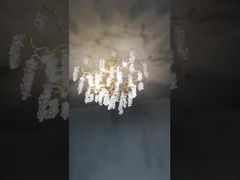 نظرة فاحصة: ضوء سقف ثريا أوراق الجنكة الخزفية الإبداعية مع سلك تعليق قابل للتعديل