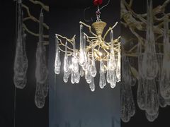 عرض H65 نحاس الجسم الفن الزجاج مابل ليف قلادة الثريا أضواء حديثة ISO9001 تجريبي