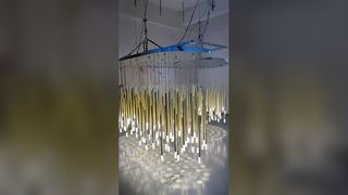 عرض مخصص المحيط موضوع الأسماك مصباح السقف الثريا المعارض الفنية قاعة الجمعية التجريبي