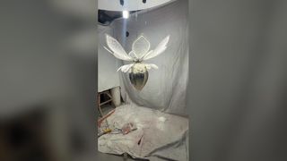 مصباح جداري من الرخام نصف الكرة مات الخرز الديكور فندق فيلا مطعم خلفية مضيئة Waterme