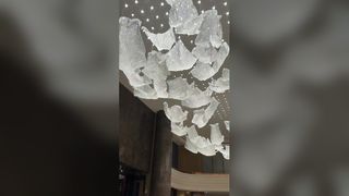 العرف النمط الأوروبي العنبر الزجاج الأوراق المتساقطة مصابيح السقف الزخرفية الجمالية لغرفة المعيشة