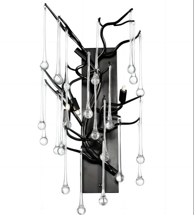 K9 Clear Crystal Drop Metal Wall Sconce L280*W220*H460