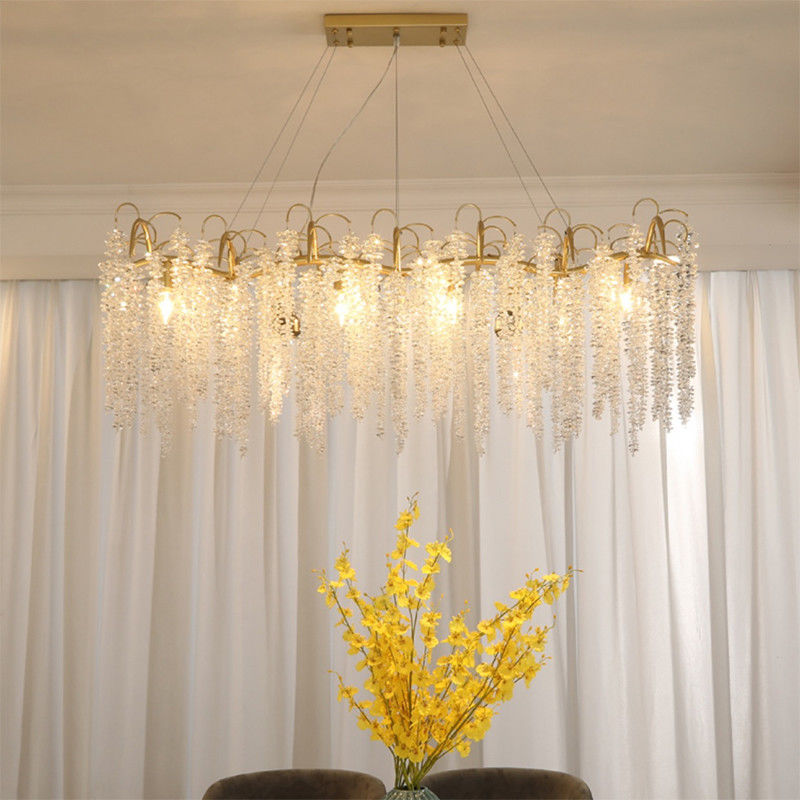 High End Crystal Commercial Chandeliers For Restaurants With High Quality Crystal Beads