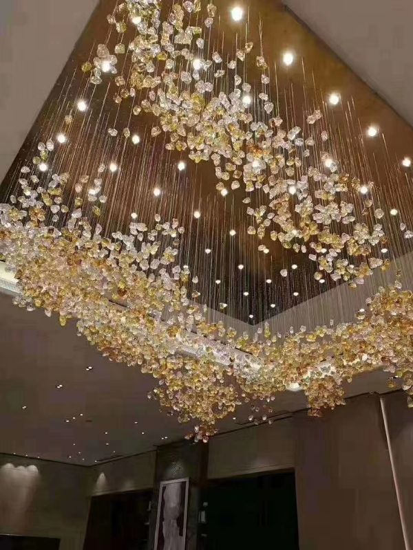Modern Luxury Glass Gold K9 Crystal Chandelier Interior Living Room Hanging Chandeliers Pendant Lights For Bedroom Hotel