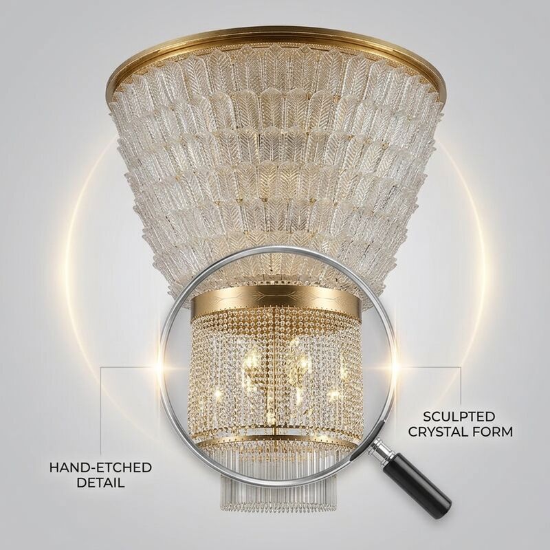 Logo Branding Water Droplet Chandelier Crystal Pendant Light OEM Custom Packaging Hotel Lighting Supplier 220V