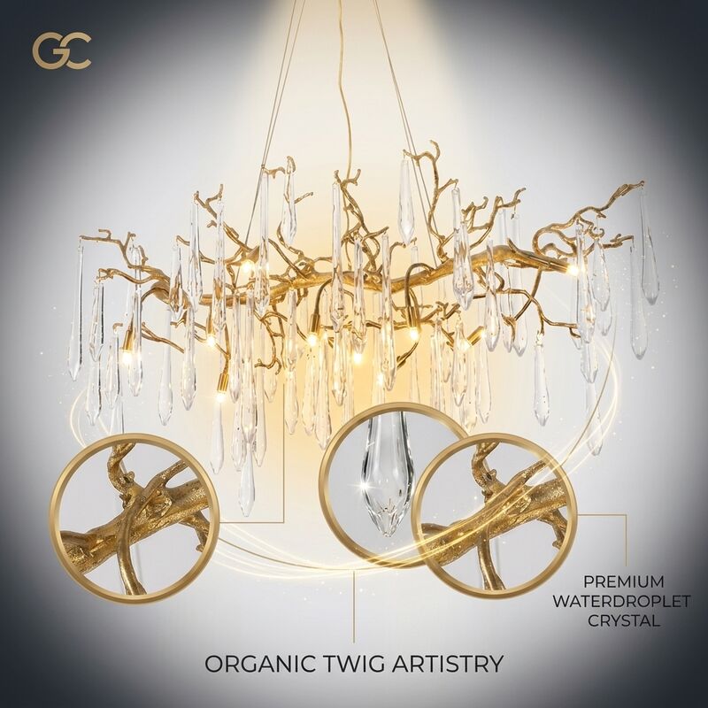 Grand Foyer Cascade Crystal Chandelier Multi Tier Ceiling Fixture Stunning For High Ceiling Atrium Hotel Entrance