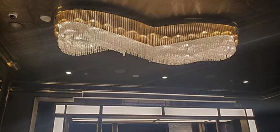 3000k مصباح معلق مخصص زجاج كريستال فلش جبل السقف العالي الشموع