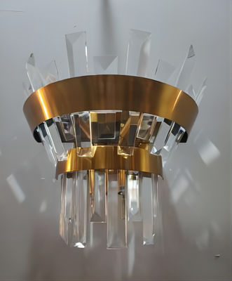 3000K - 6000K W8053 Gold Metal Crystal Wall Lamp الديكور الداخلي