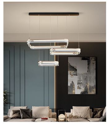 مصباح أكريليك غطاء فالز ثريا ثلاثي الألوان LED 270W 250W
