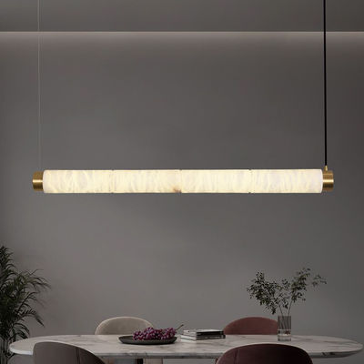 المصمم الحد الأدنى الحديث الإبداعي الأسطوانة الطويلة المعلقة الطبيعية المصباح المعلقة الفاخرة LED مطعم بار ديكور مصباح المصباح