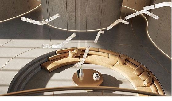 مصنع ضوء فاخر LED معلقة السعر الكبير ألباستر مصمم الشموع مطعم فندق المكتب DIY مصابيح الإضاءة