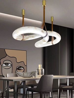 التصميم الحالي للشكل الثمانية غرفة المعيشة جزيرة المطبخ الإسبانية الطبيعية الزنجبيل الشمعة المعلقة