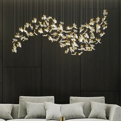 ديكور الداخلية الشمعة الفندق فيلا السلالم الزجاجي LED Pendant Light