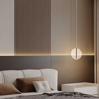 أكرليكي دائري معاصر مصباح LED ثريا داخلية إبداعية المنزل العلية غرفة النوم بجانب السرير دراسة السلالم ديكور الداخلية