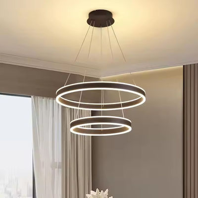 المنزل غرفة المعيشة غرفة الطعام الشمعة حلقة الألومنيوم LED الحديثة