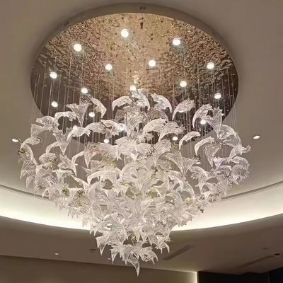 ردهة الفندق ثريا على شكل قشرة ديكو صالة مكتب المقابلة مركز تسوق صالون جمال محل مجوهرات زجاج الفن ثريا ديكو