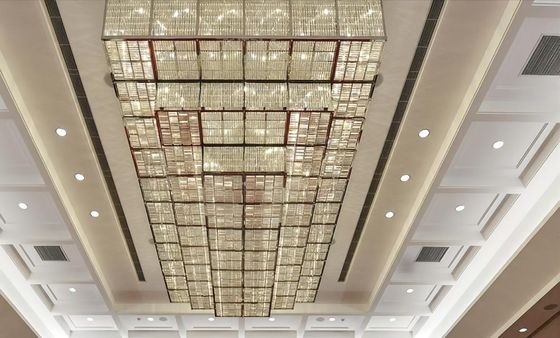 الحاضر الضخم الصعود مستطيل K9 كريستال الشمعة الردهة القلادة الضوء قاعة العشاء الشموع