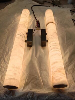 غرفة النوم الحديثة بجانب السرير الذهبية والسوداء مصباح الحائط المصباح الإسباني الطبيعي