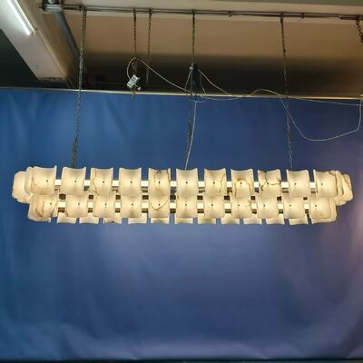 مصباح قلادة LED عالي السطوع للفنادق والمنازل والفلل، مصباح قلادة من المرمر، ثريا بأسلوب عصري بسيط